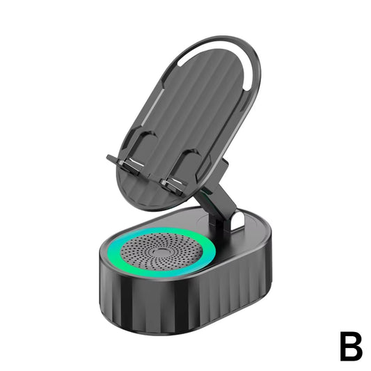 RGB Foldable Intelligent Sensor Speaker Put and Play 9D Hifi Surround Music Can as Power Bank for Mobile Phone Holder